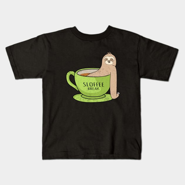 Sloffee Break Kids T-Shirt by Traditional-pct